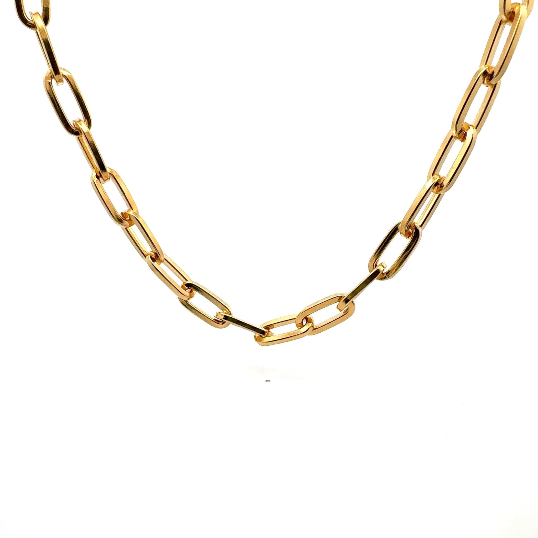 Collar Eslabones Alargados Oro - Piedra de Toque