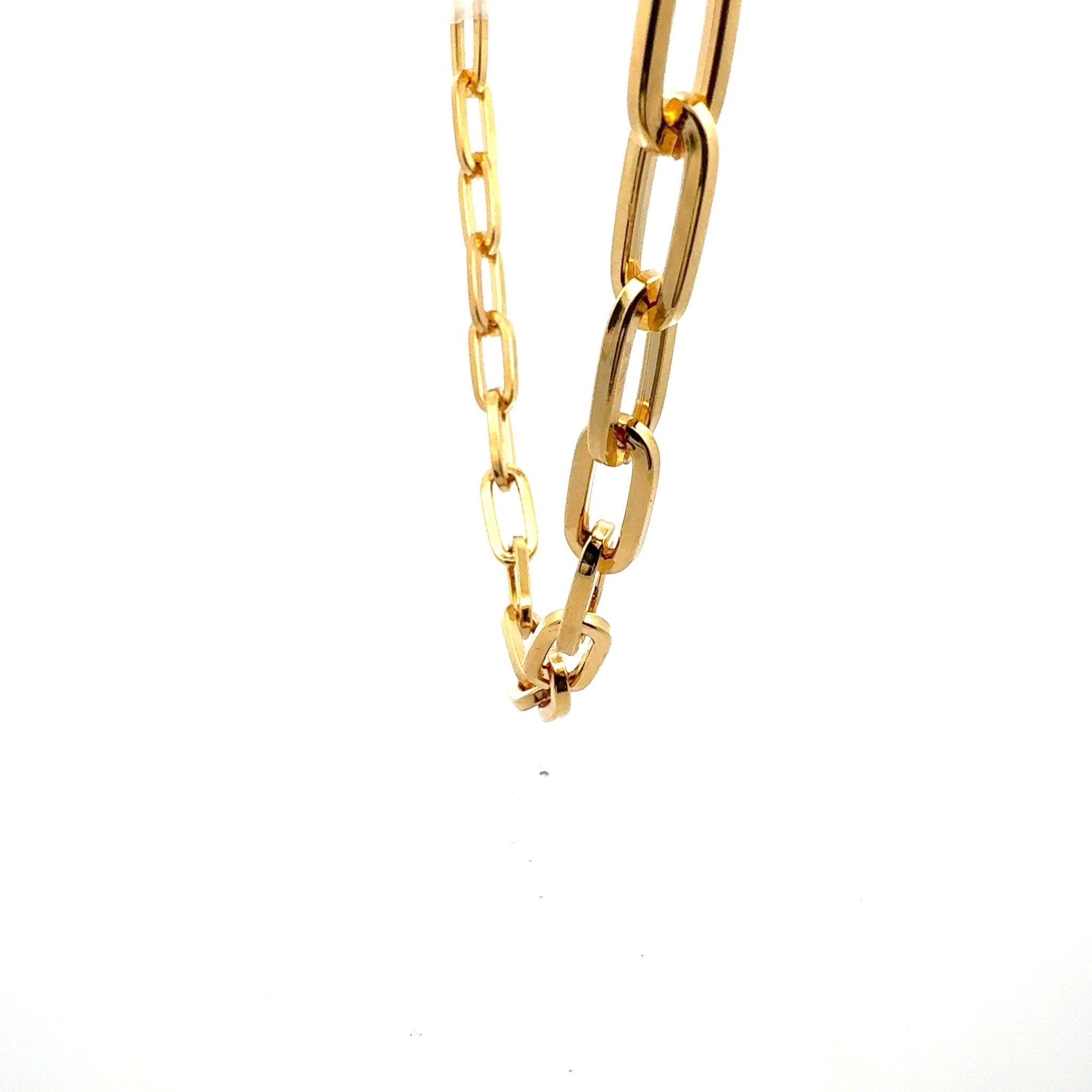 Collar Eslabones Alargados Oro - Piedra de Toque