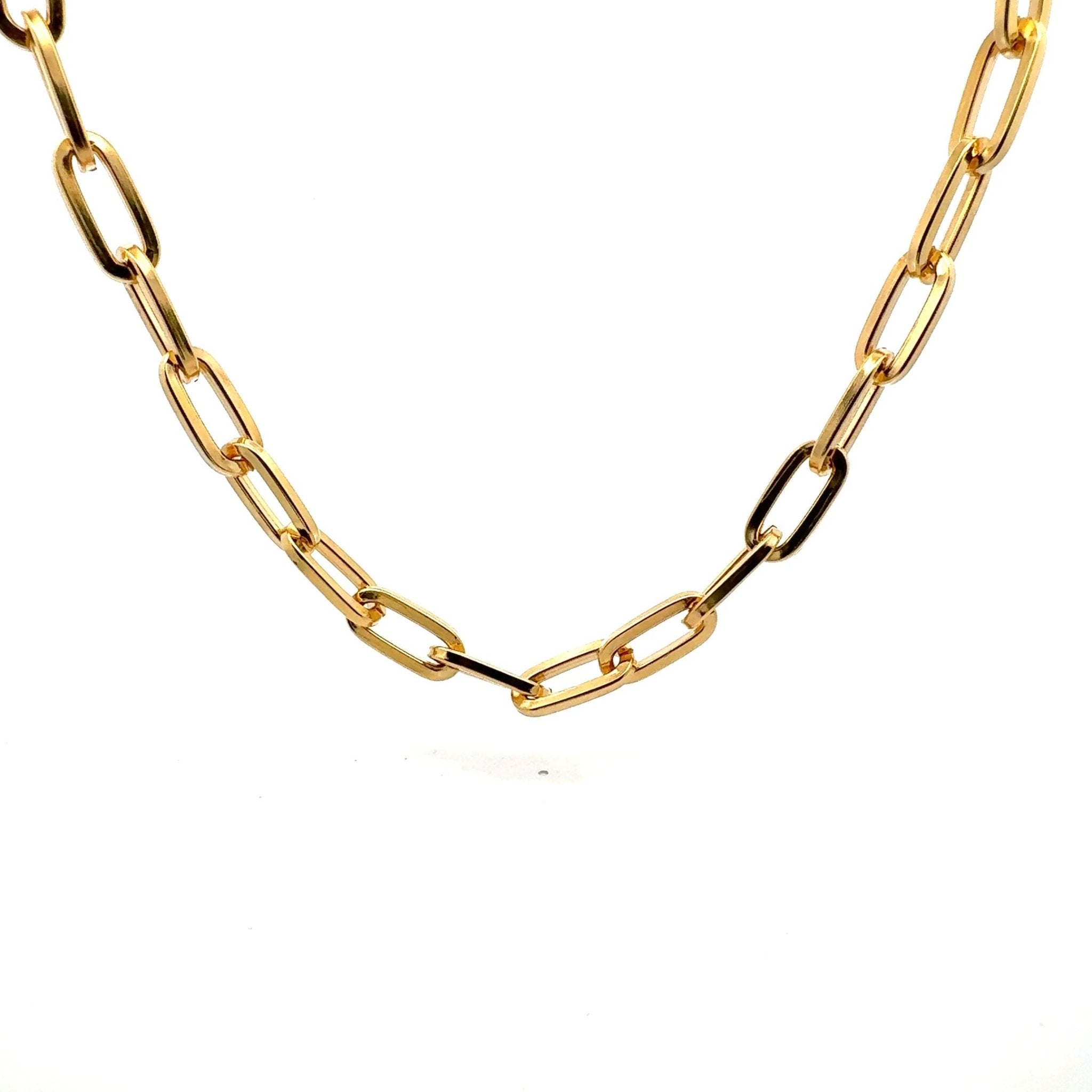 Collar Eslabones Alargados Oro - Piedra de Toque