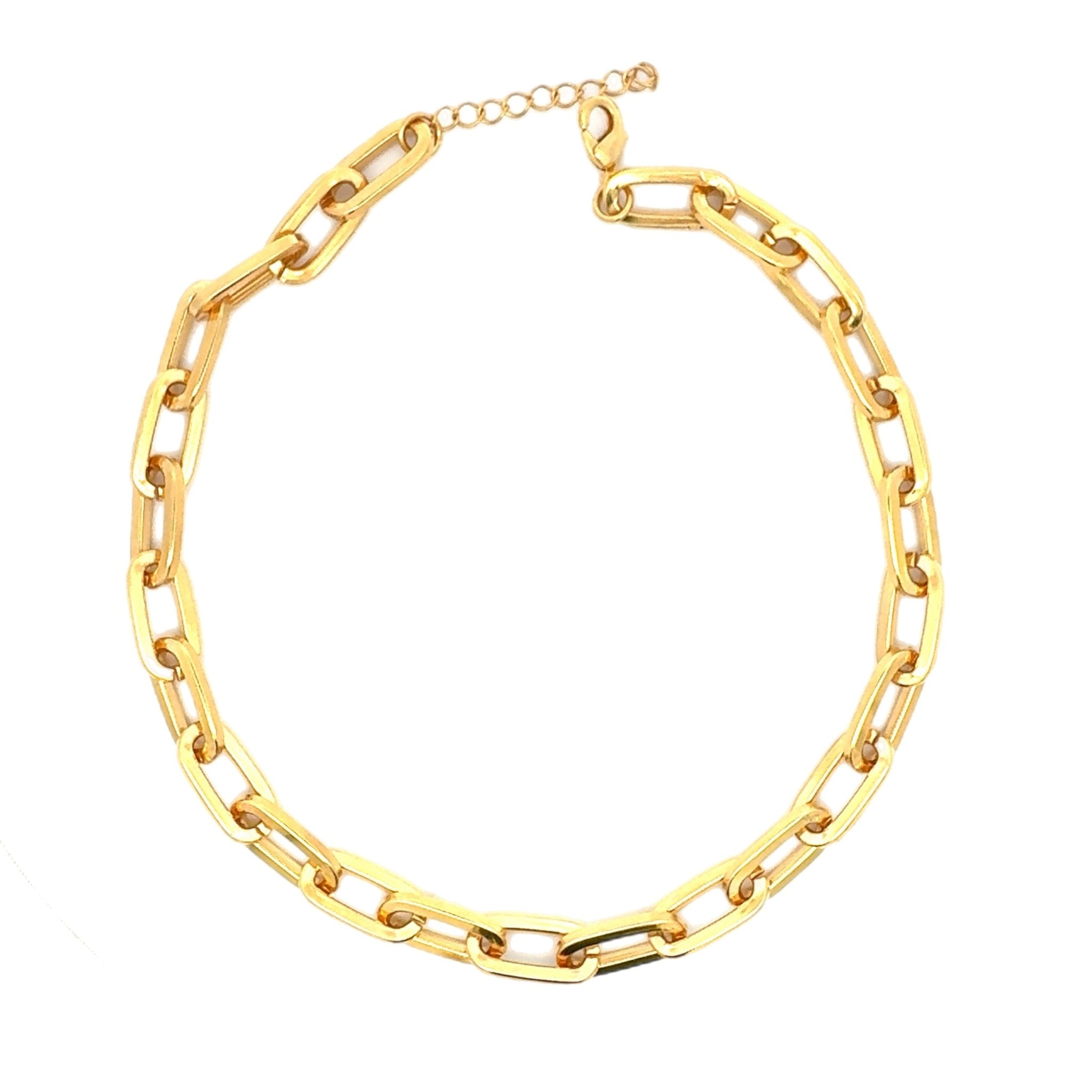 Collar Eslabones Alargados Oro - Piedra de Toque