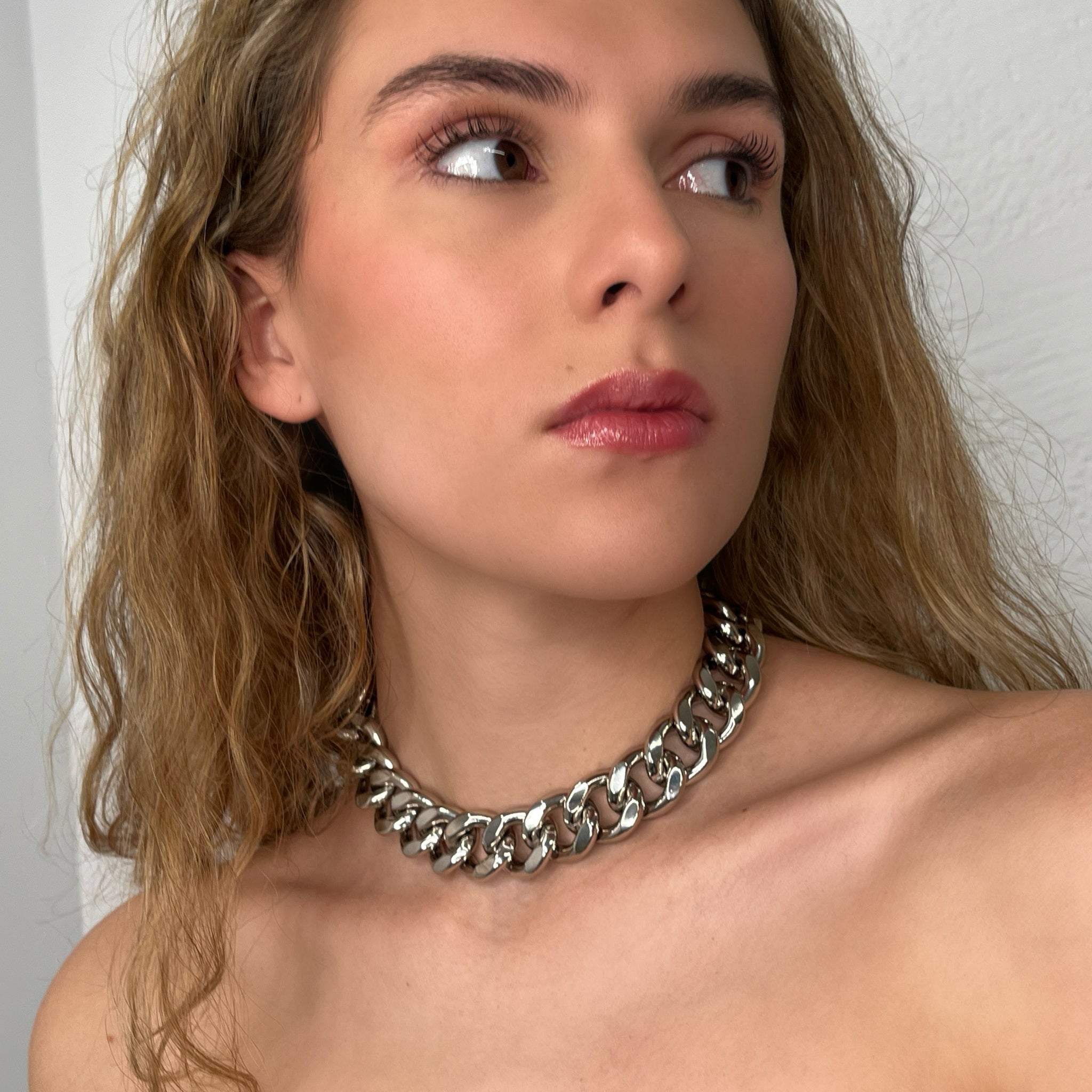 Collar Eslabones Plata - Piedra de Toque