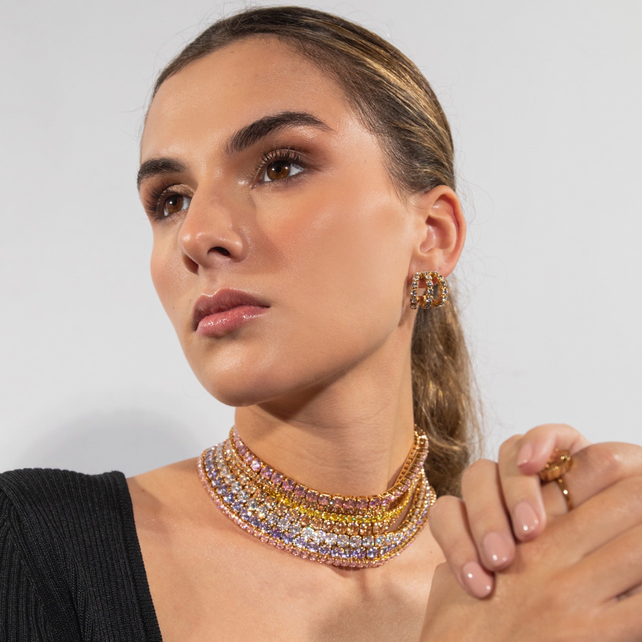 Collar Riviere Grande Blanco - Piedra de Toque