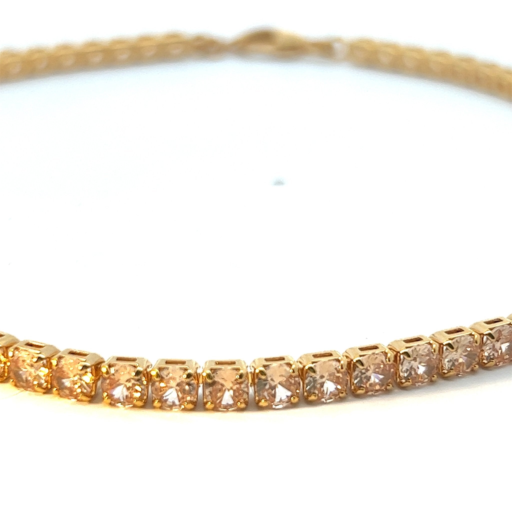 Collar Riviere Mediano Champagne - Piedra de Toque