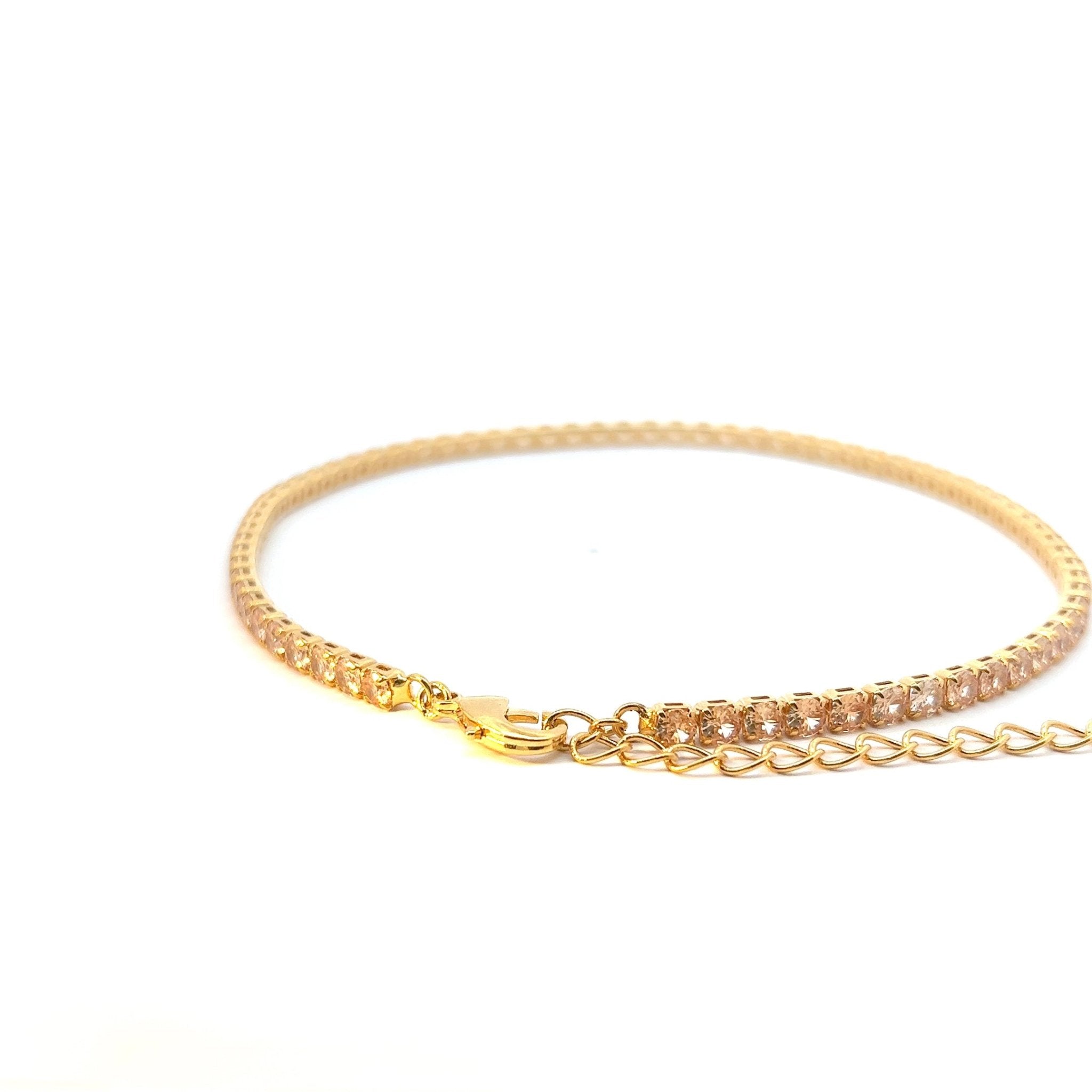 Collar Riviere Mediano Champagne - Piedra de Toque