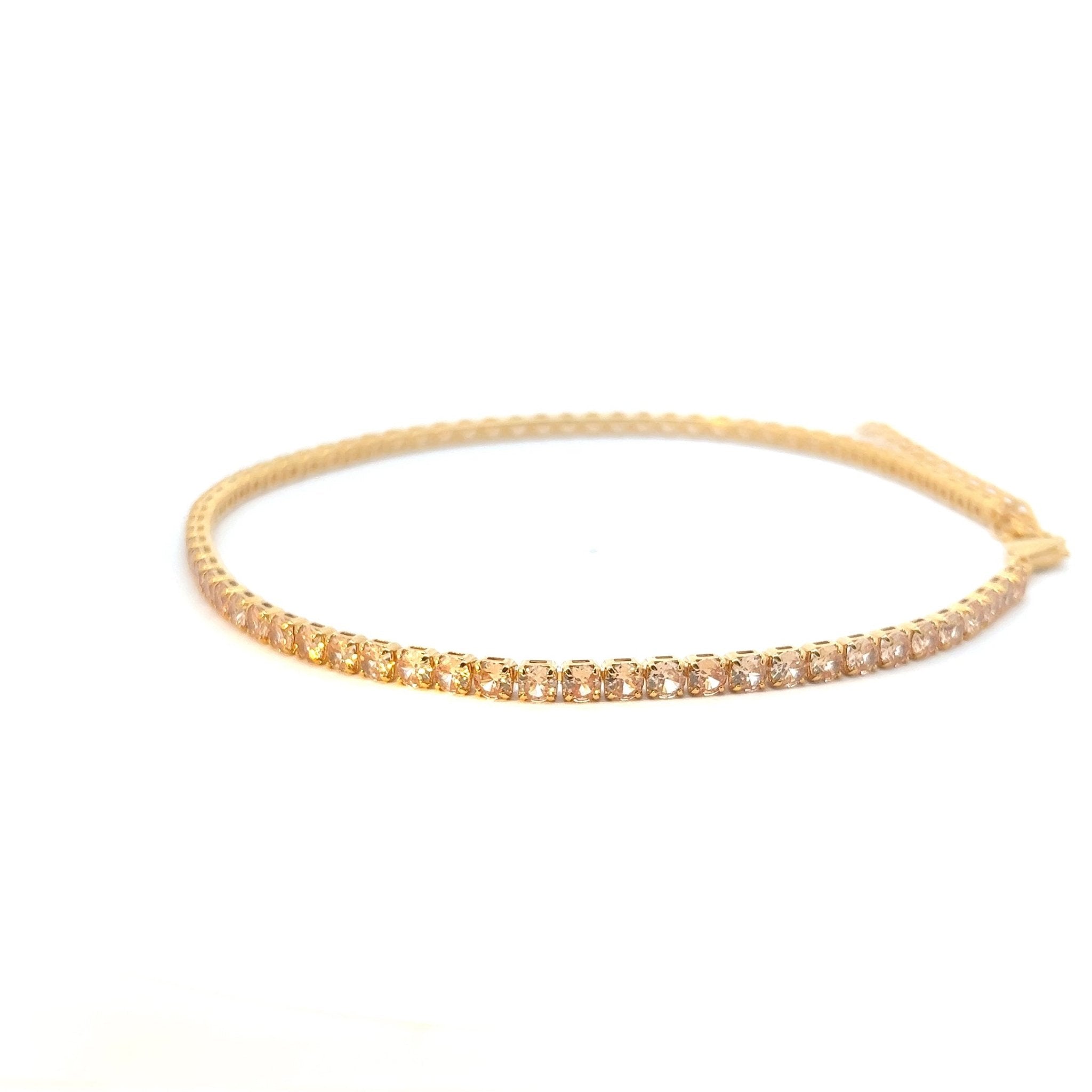 Collar Riviere Mediano Champagne - Piedra de Toque