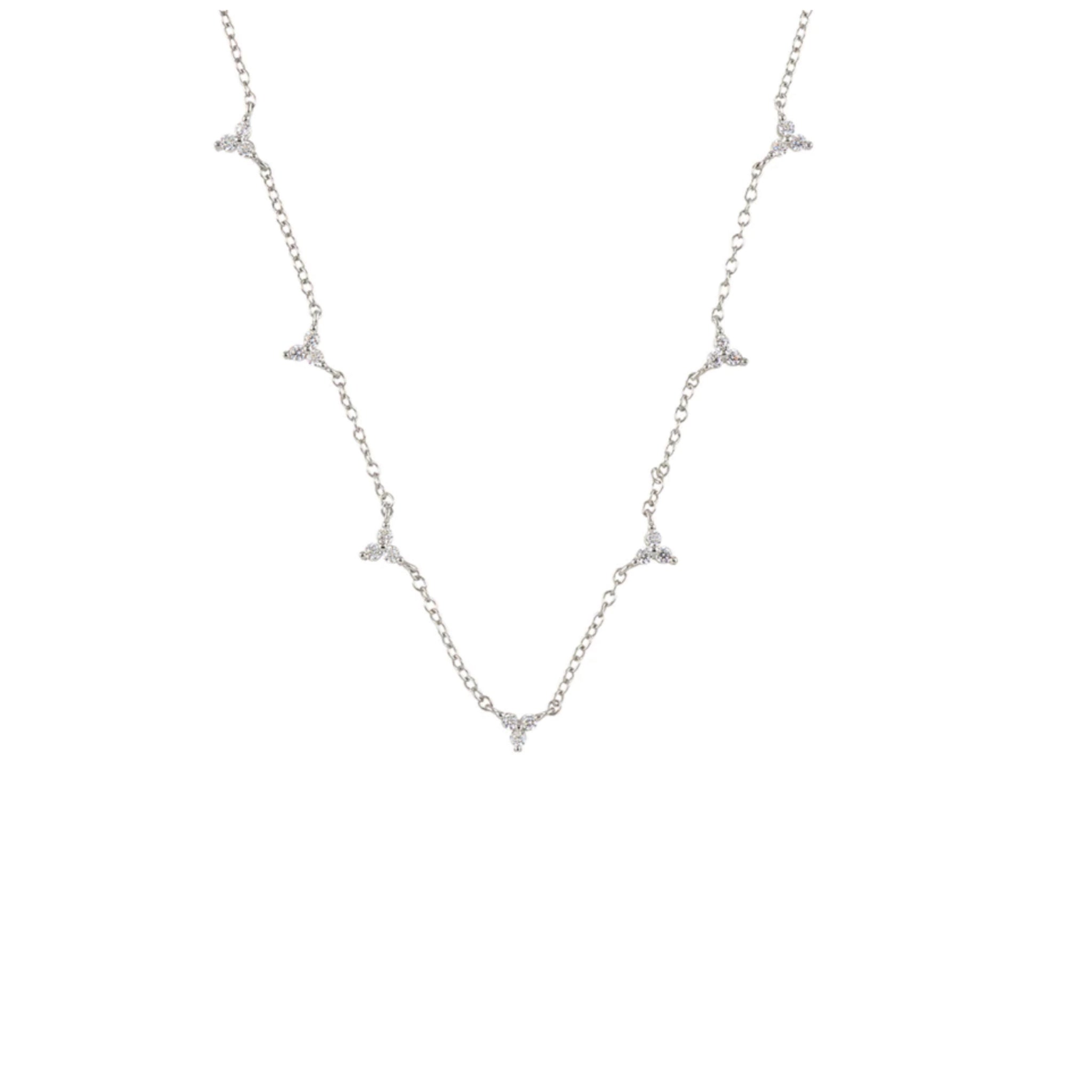 Collar Siete Flores Plata - Piedra de Toque