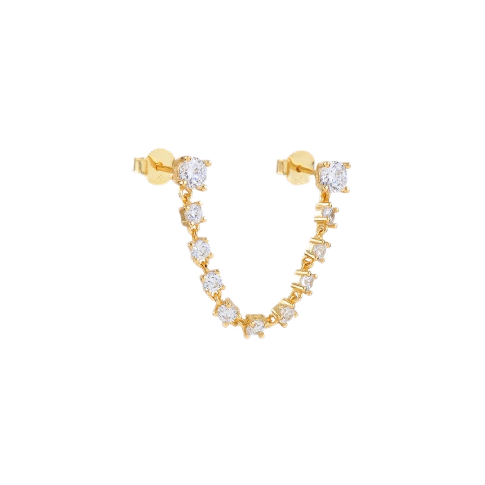 Pendientes Dobles Oro - Piedra de Toque