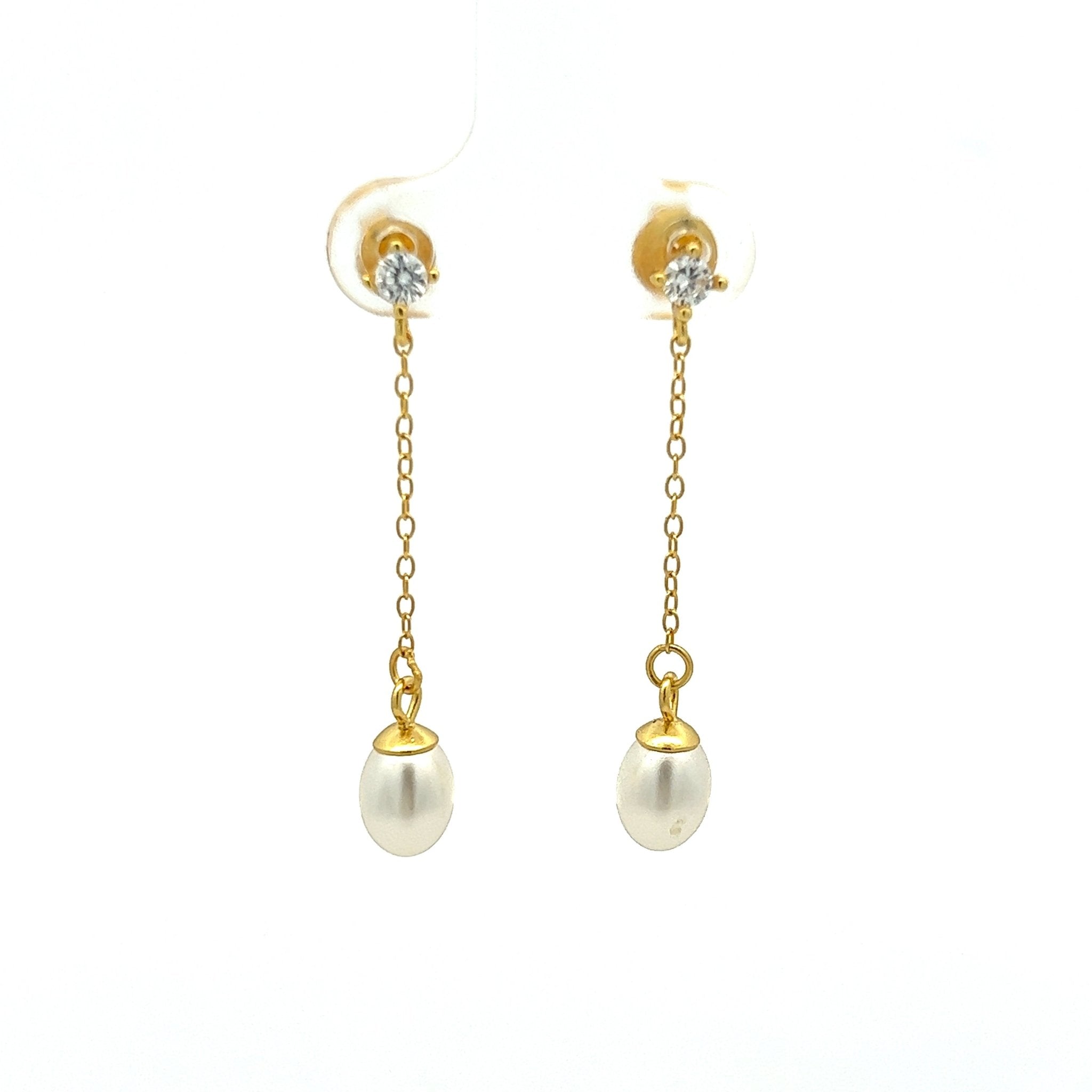 Pendientes Largos Perla - Piedra de Toque