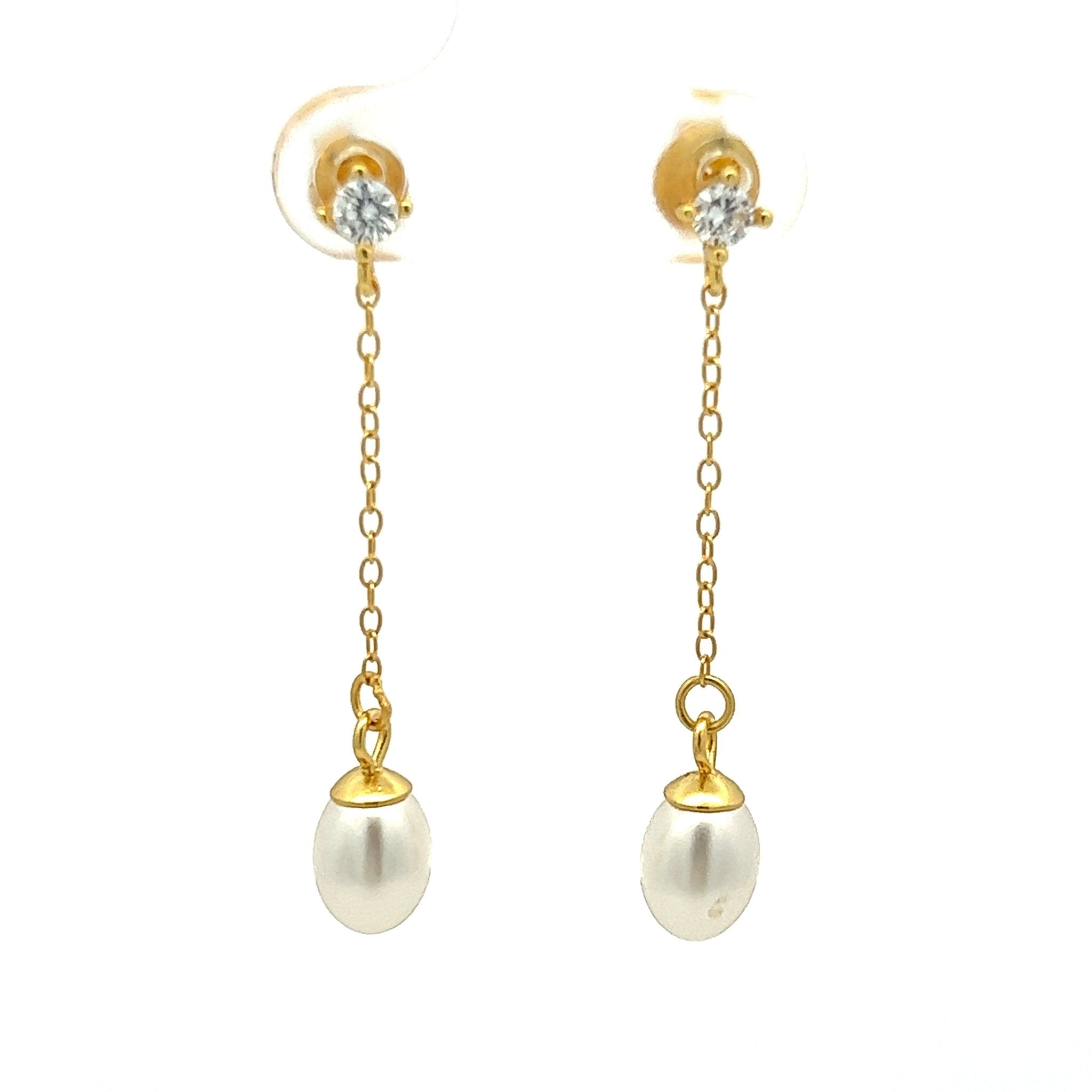 Pendientes Largos Perla - Piedra de Toque