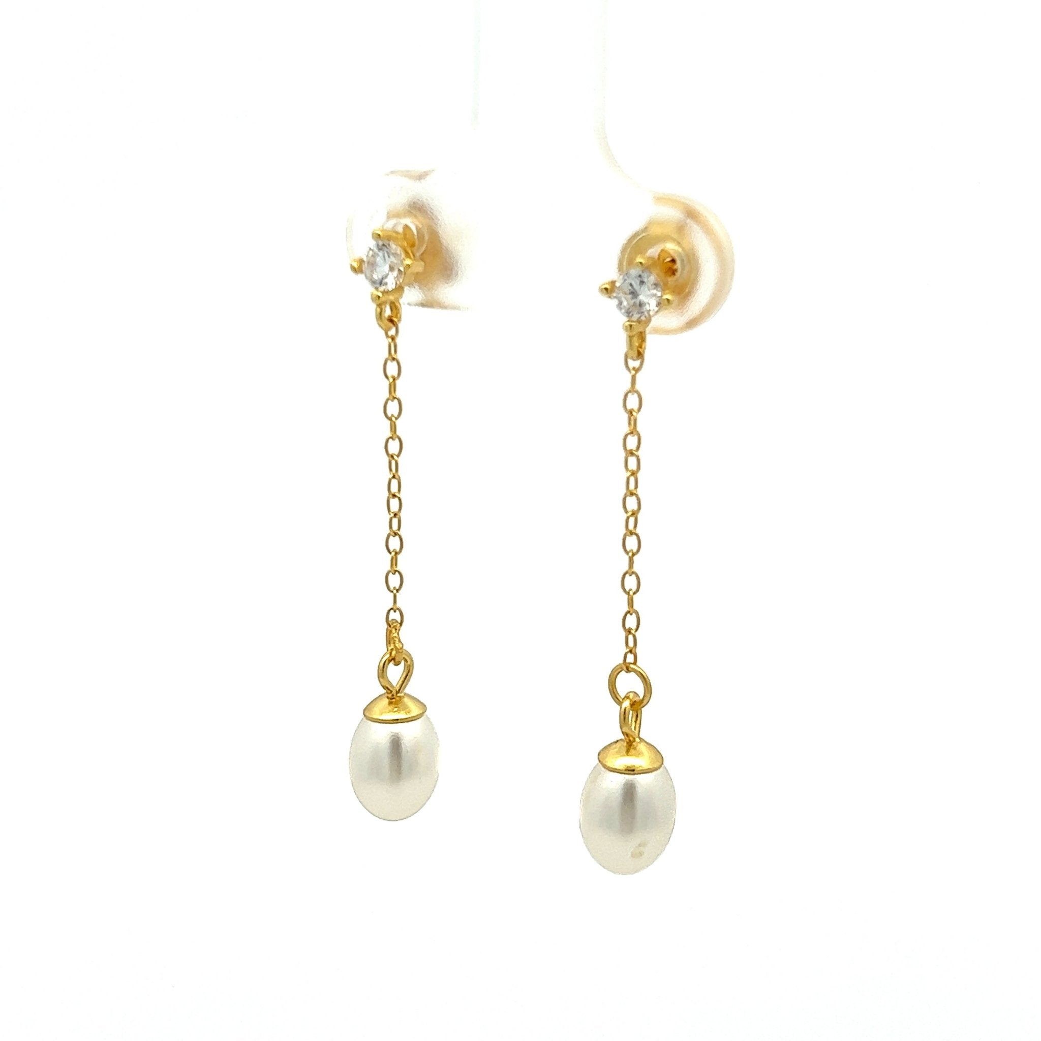 Pendientes Largos Perla - Piedra de Toque