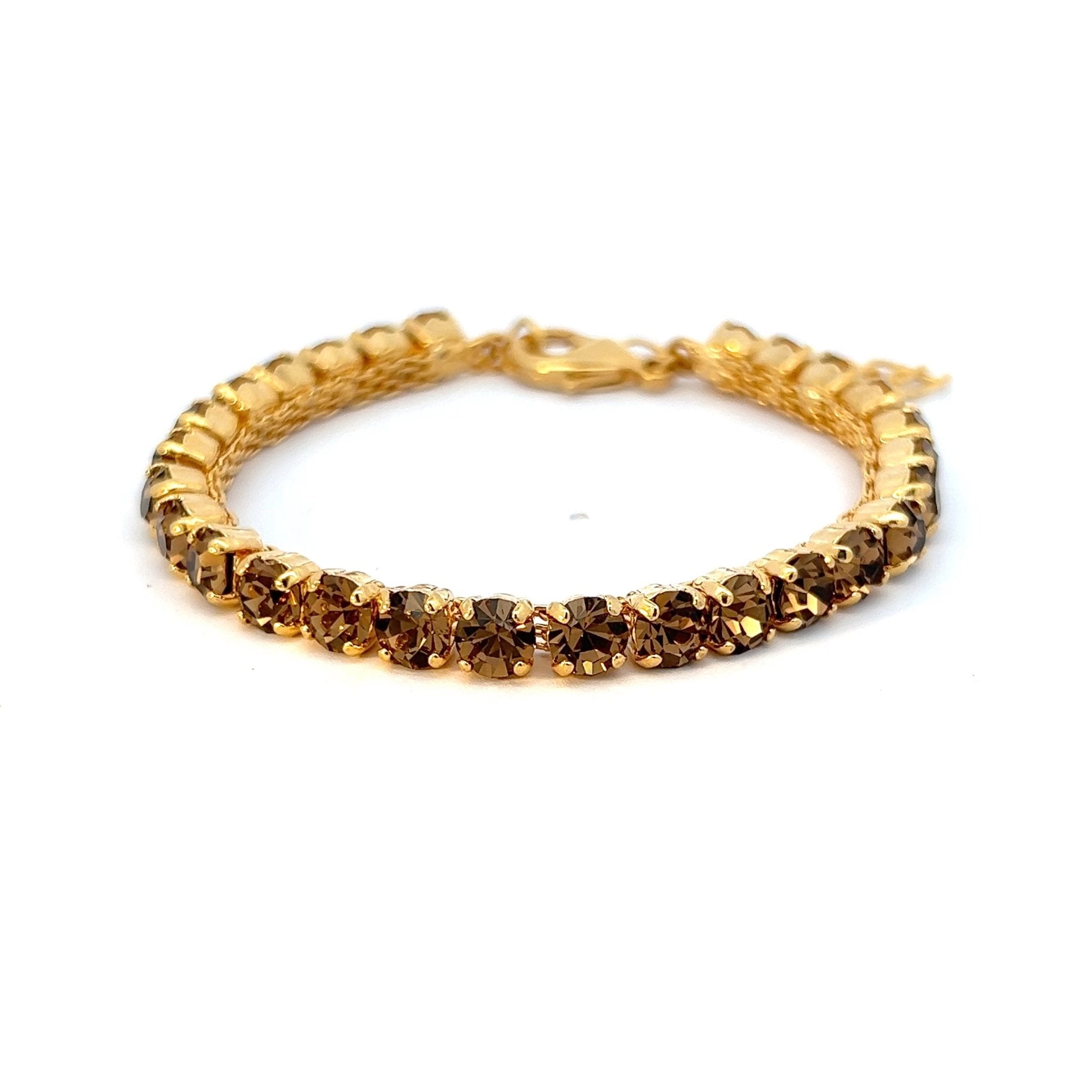 Pulsera Tenis Cristal Topacio Ahumado - Piedra de Toque