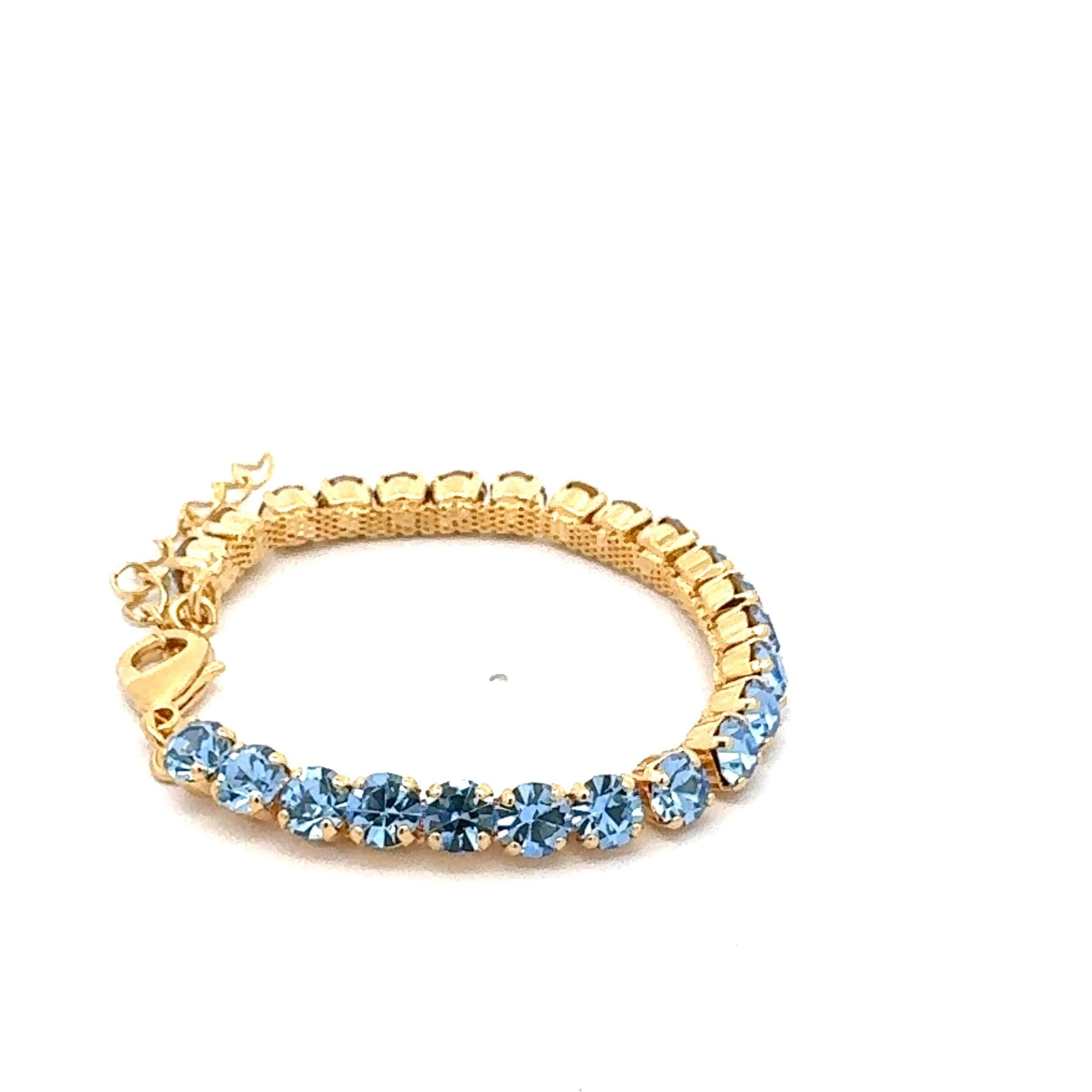 Pulsera Tenis Cristal Zafiro Claro - Piedra de Toque