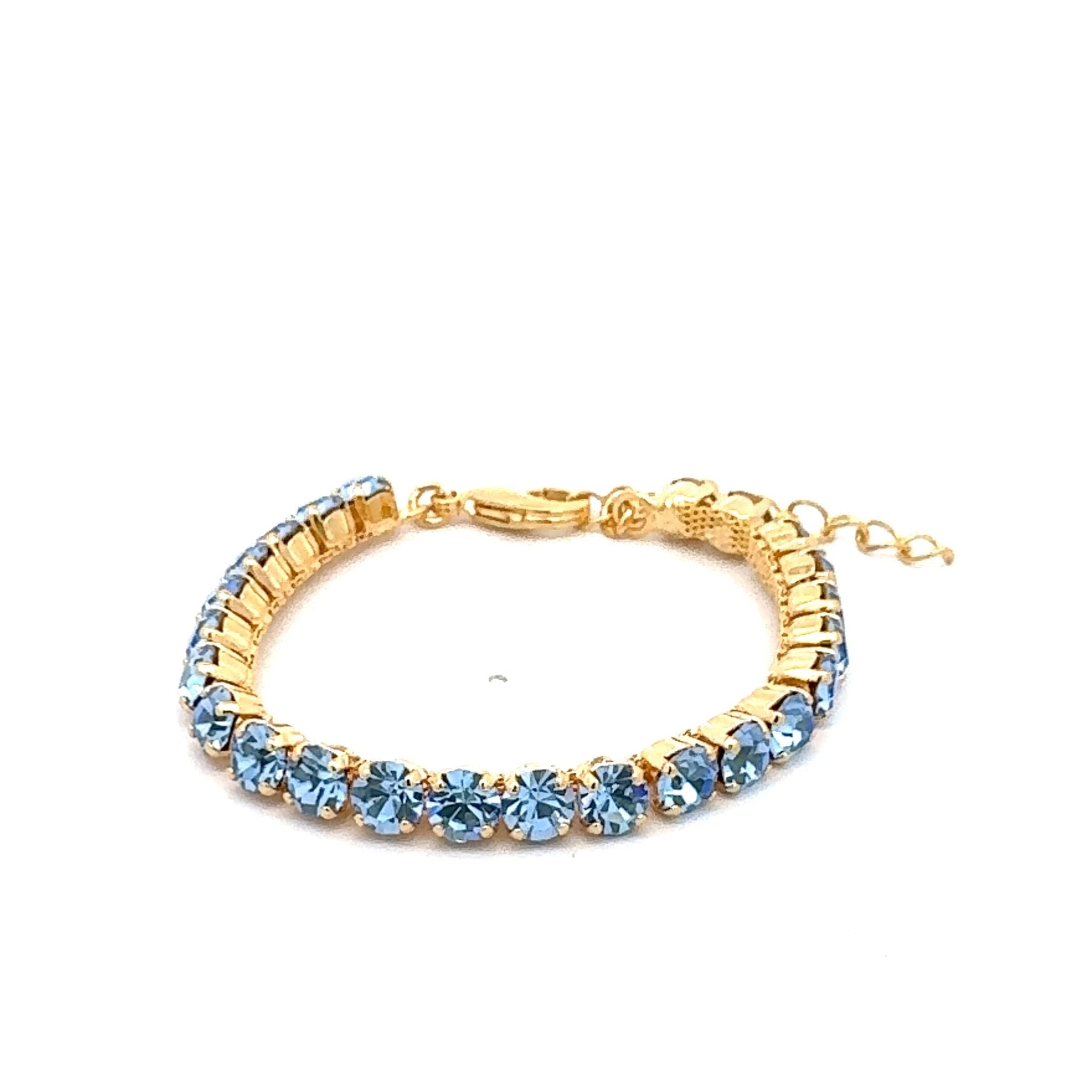 Pulsera Tenis Cristal Zafiro Claro - Piedra de Toque