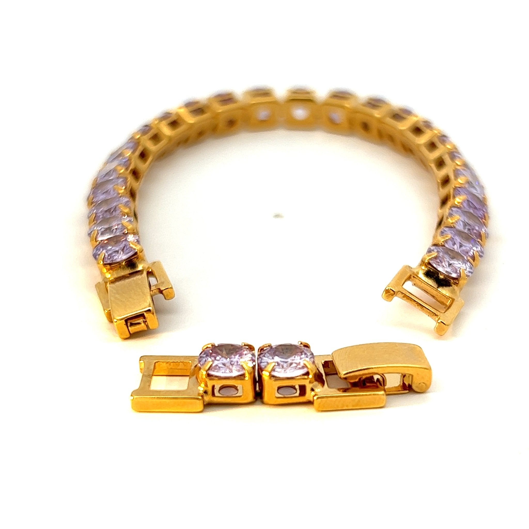 Pulsera Tenis Grande Lavanda - Piedra de Toque