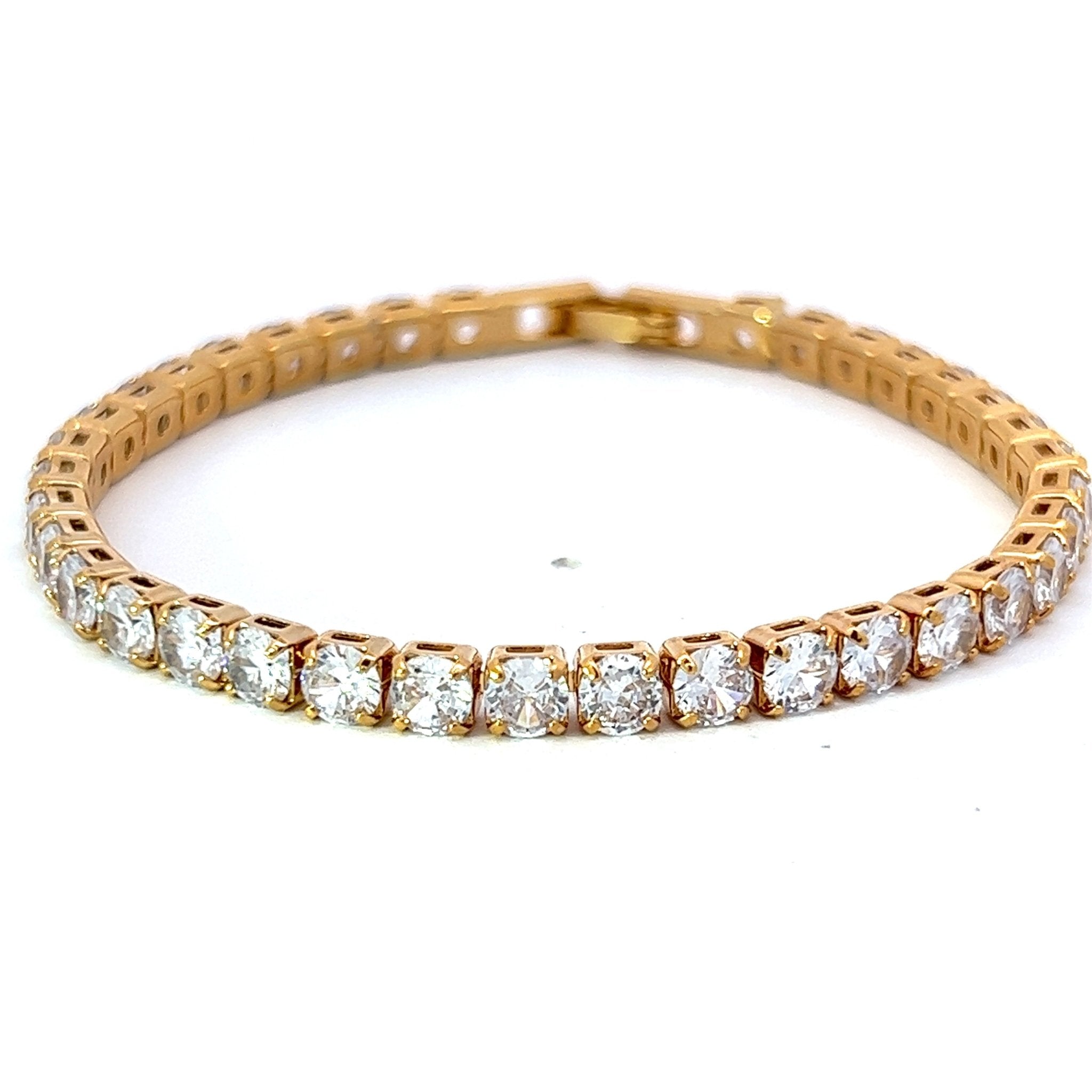 Pulsera Tenis Mediana Blanca - Piedra de Toque