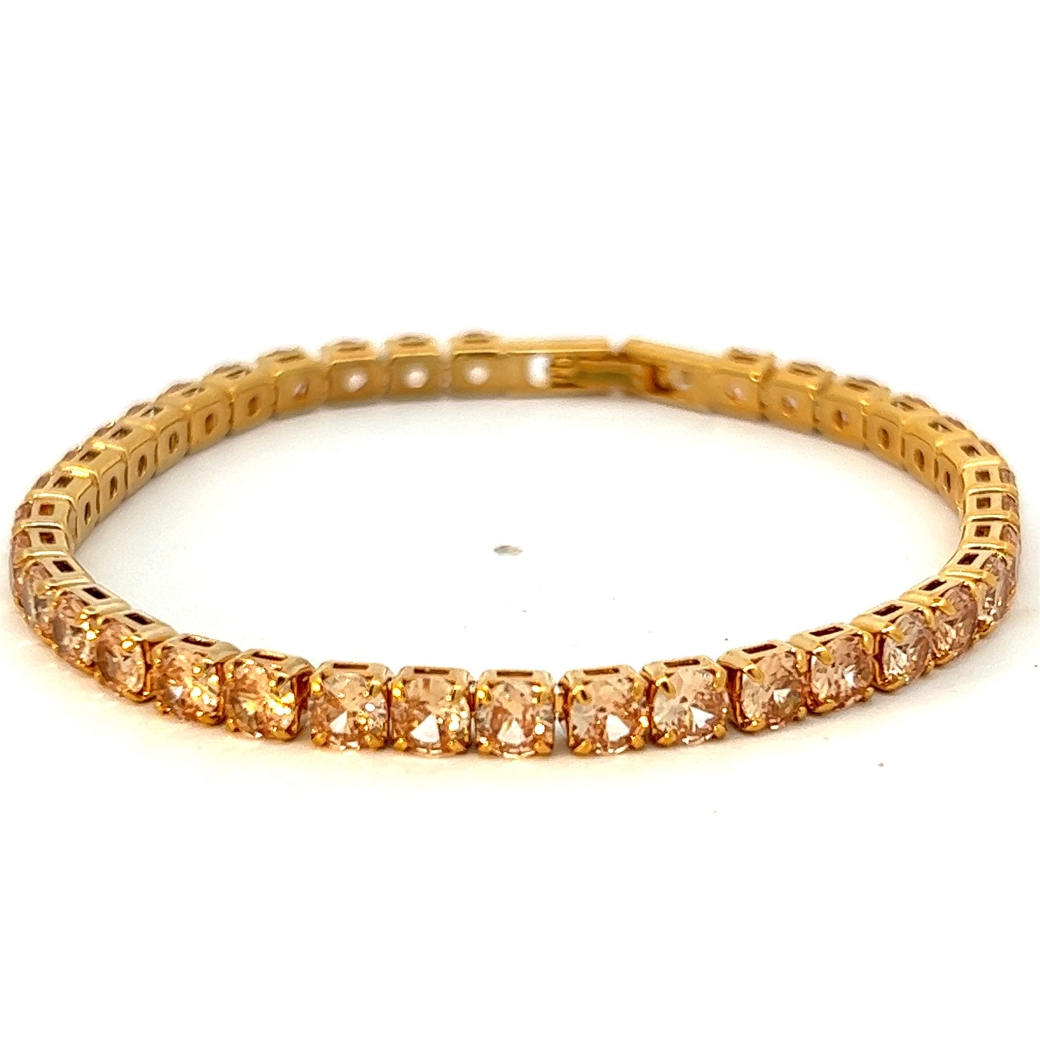 Pulsera Tenis Mediana Champagne - Piedra de Toque