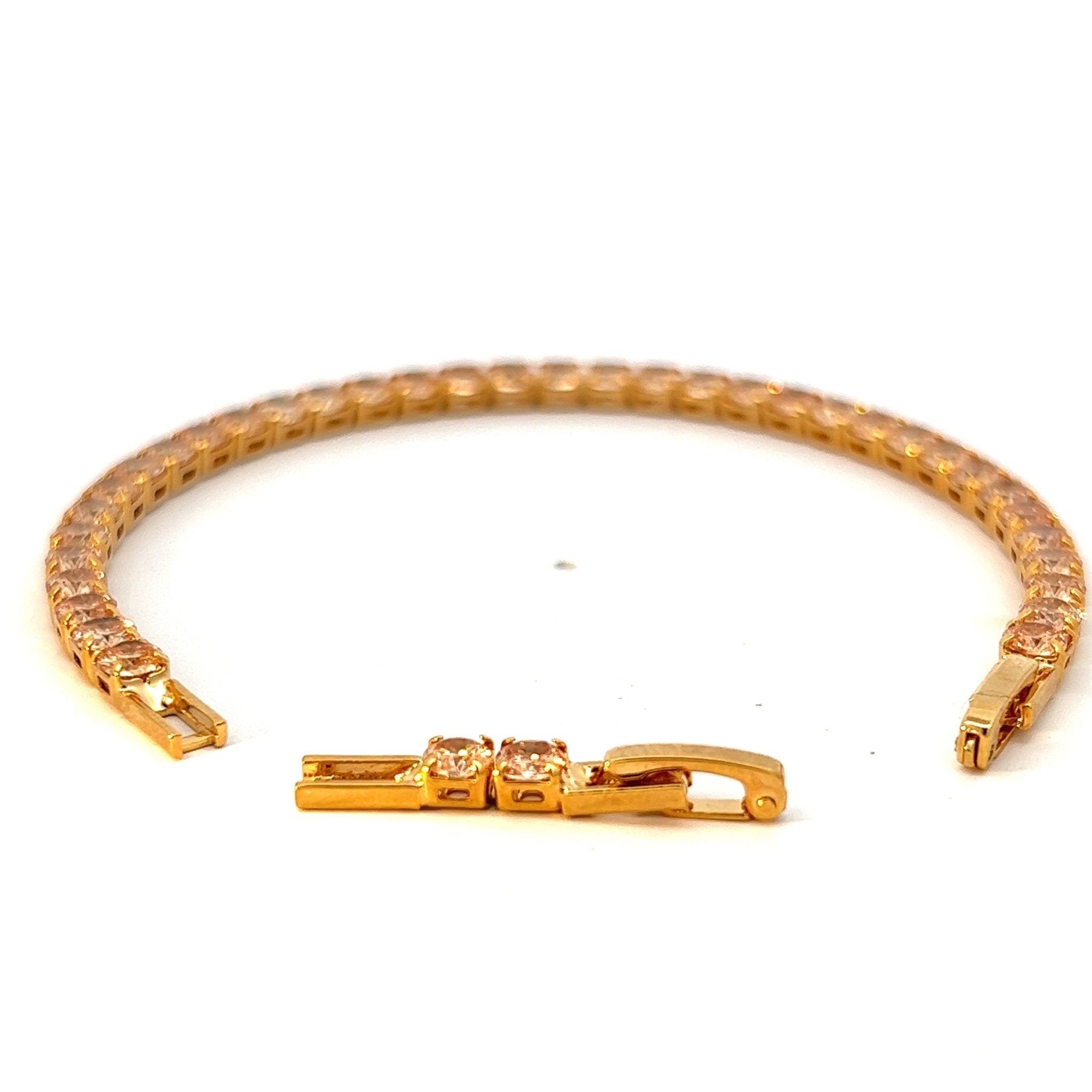 Pulsera Tenis Mediana Champagne - Piedra de Toque