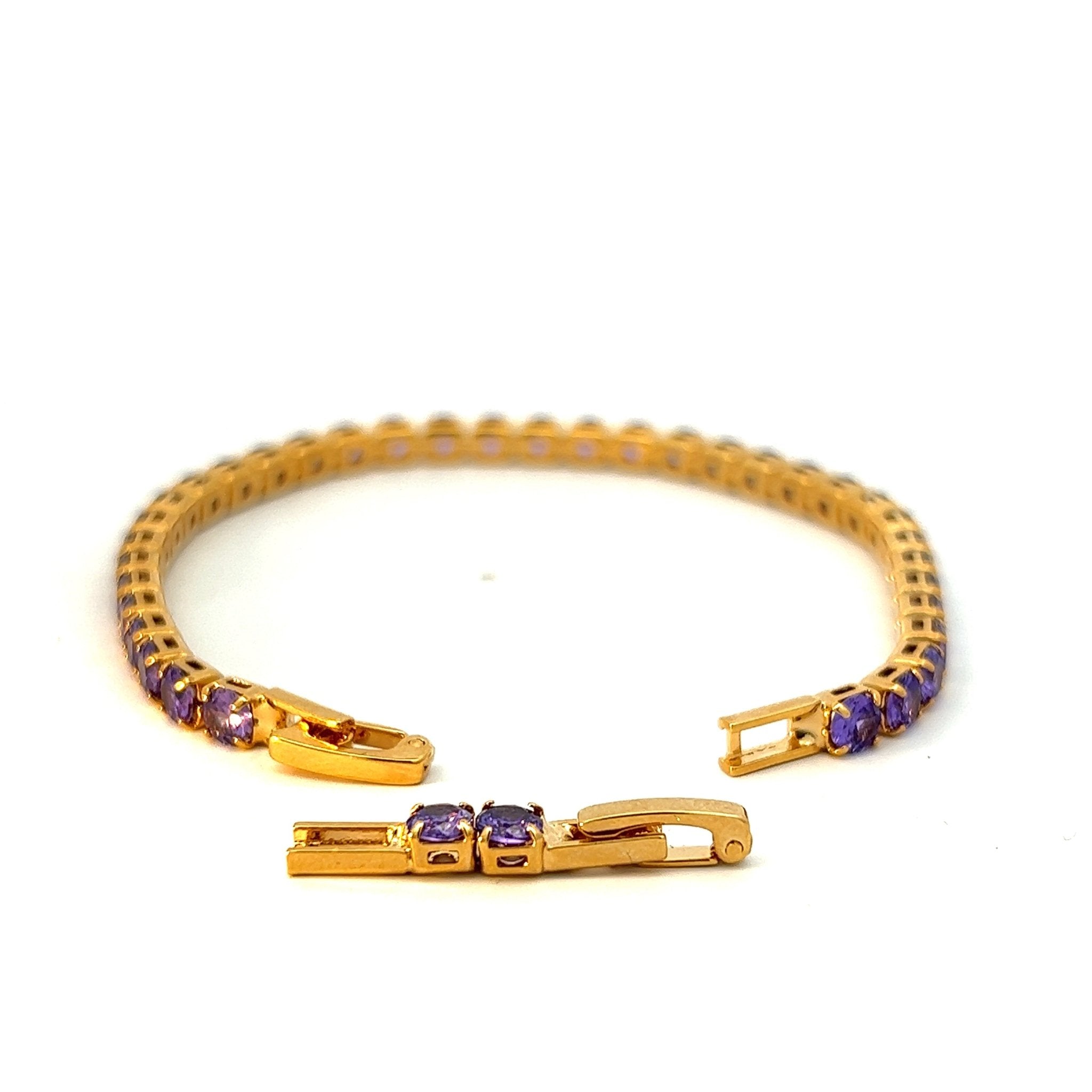 Pulsera Tenis Mediana Morada - Piedra de Toque