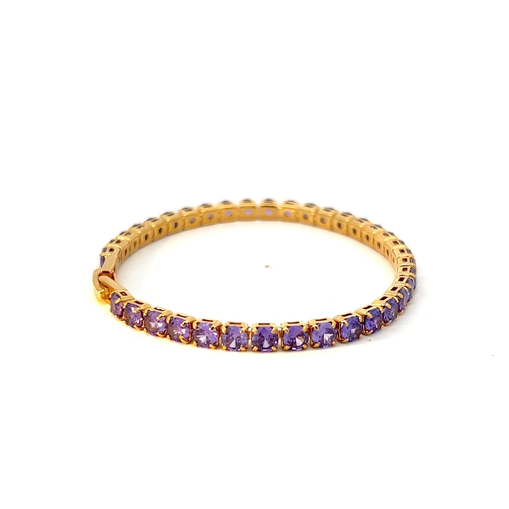 Pulsera Tenis Mediana Morada - Piedra de Toque