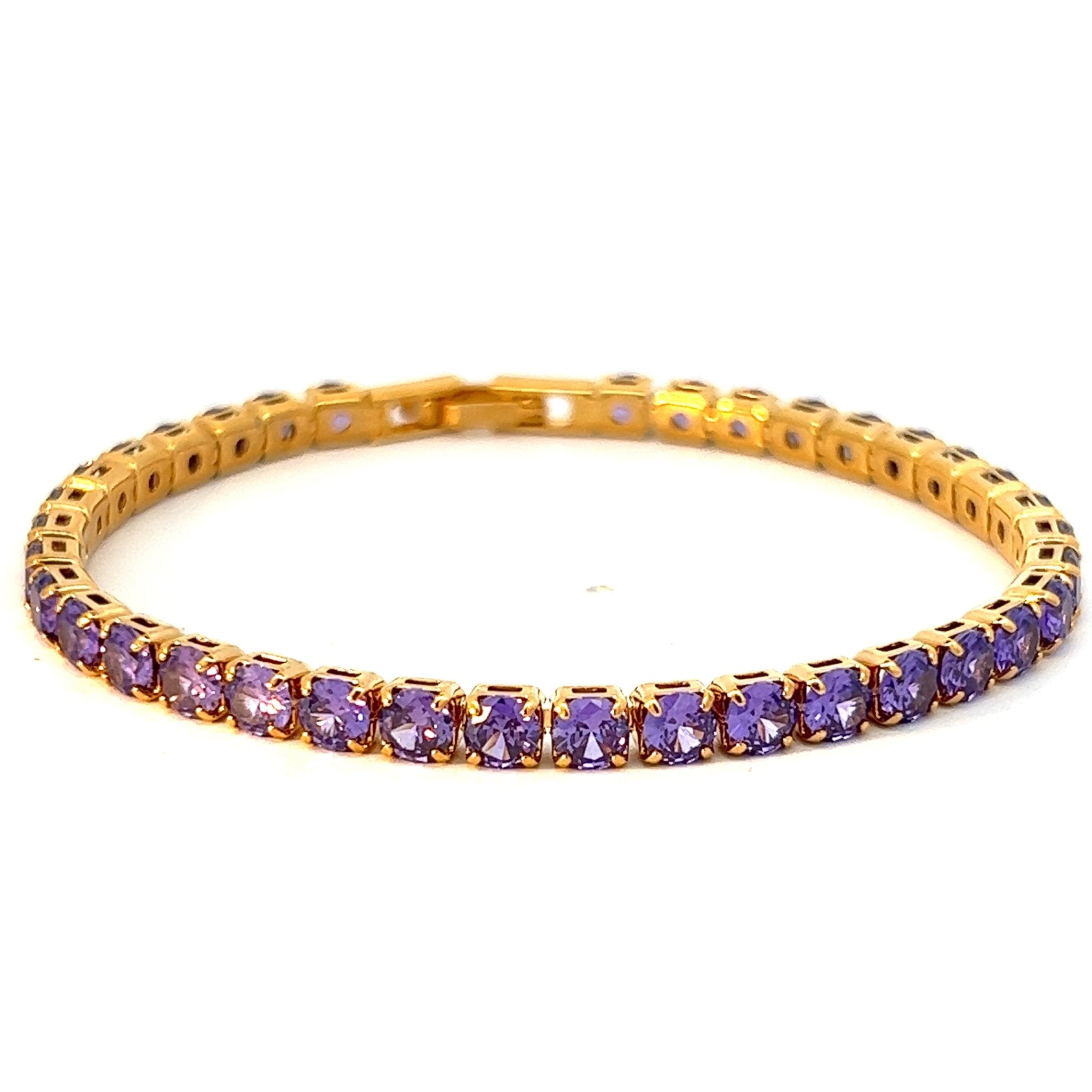 Pulsera Tenis Mediana Morada - Piedra de Toque