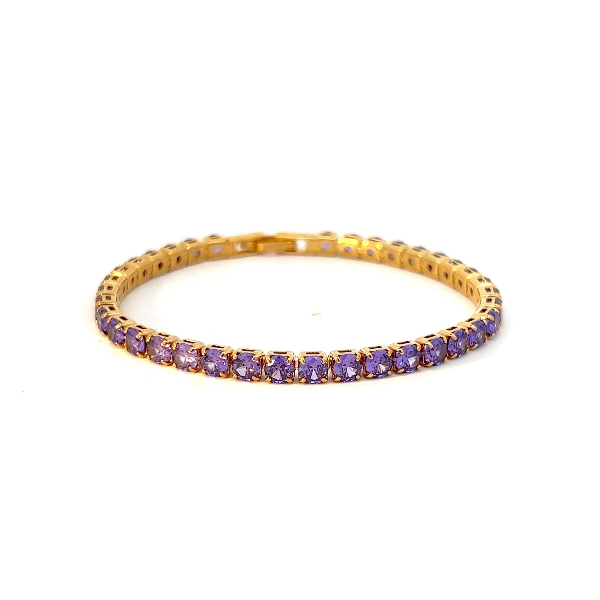 Pulsera Tenis Mediana Morada - Piedra de Toque