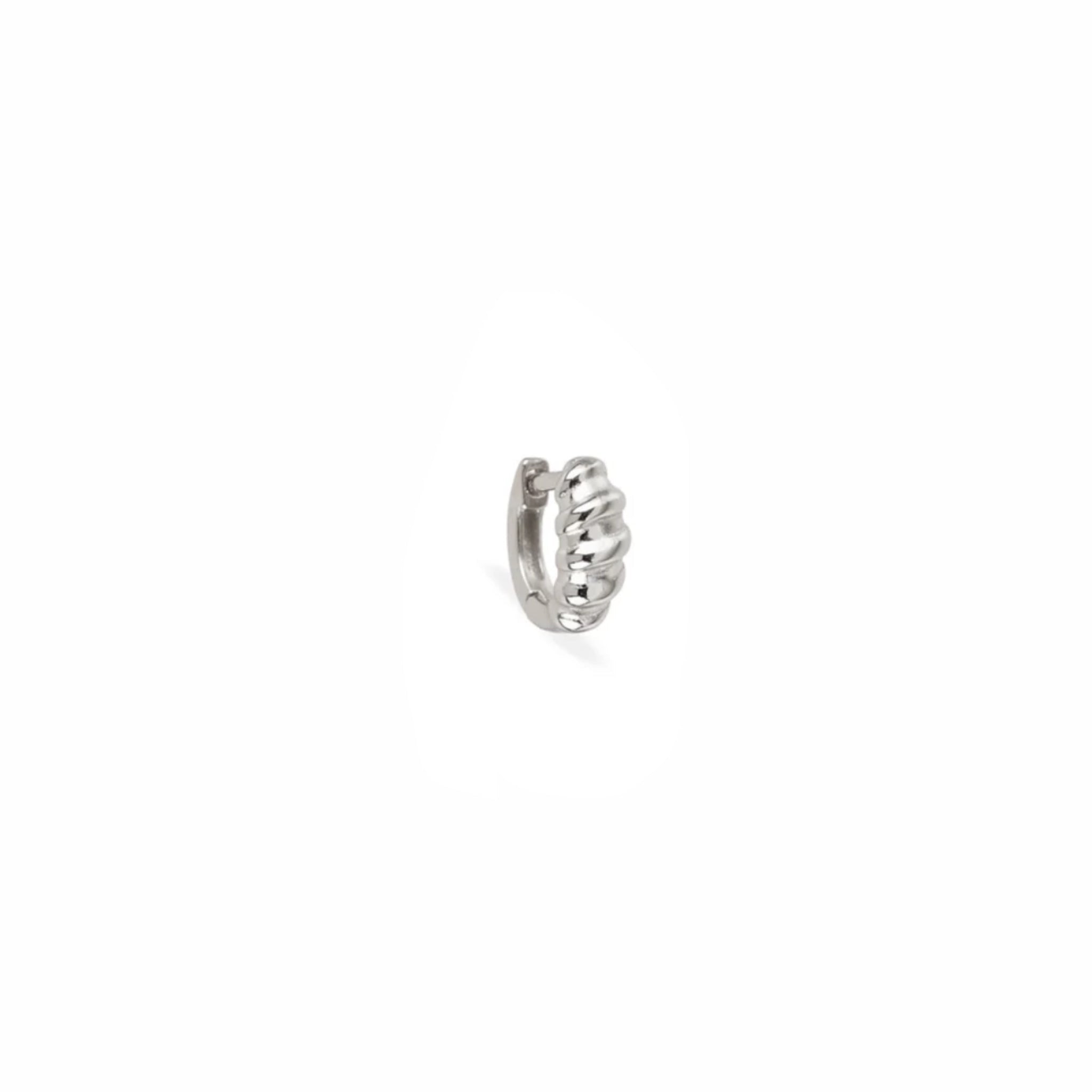 Aro Mini Texturizado Plata - Piedra de Toque