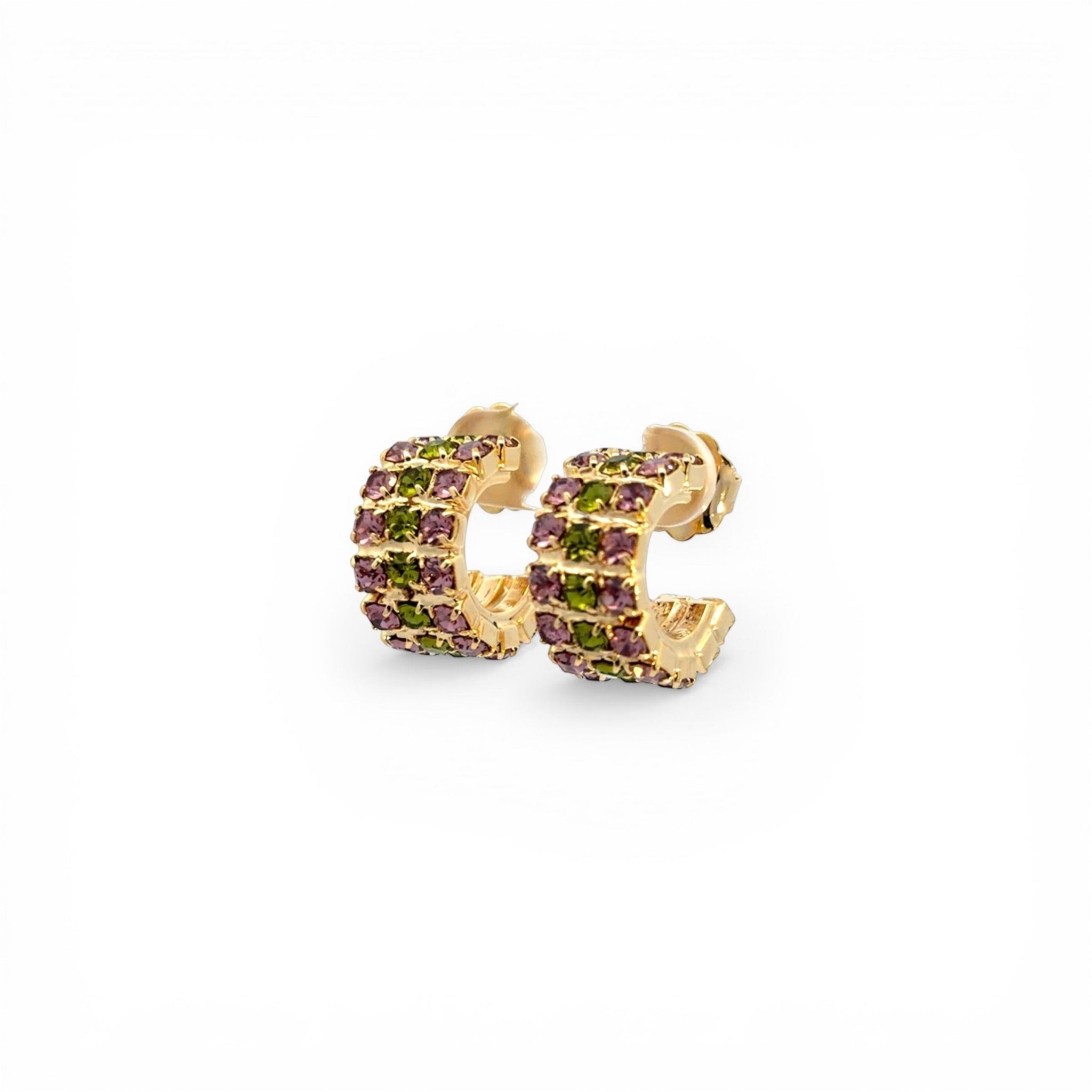 Aros Banda Amatista y Olivo - Piedra de Toque