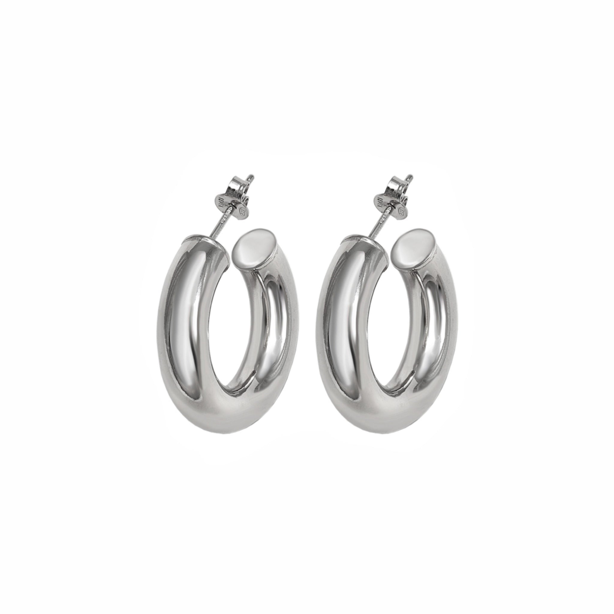 Aros Chunky Plata - Piedra de Toque