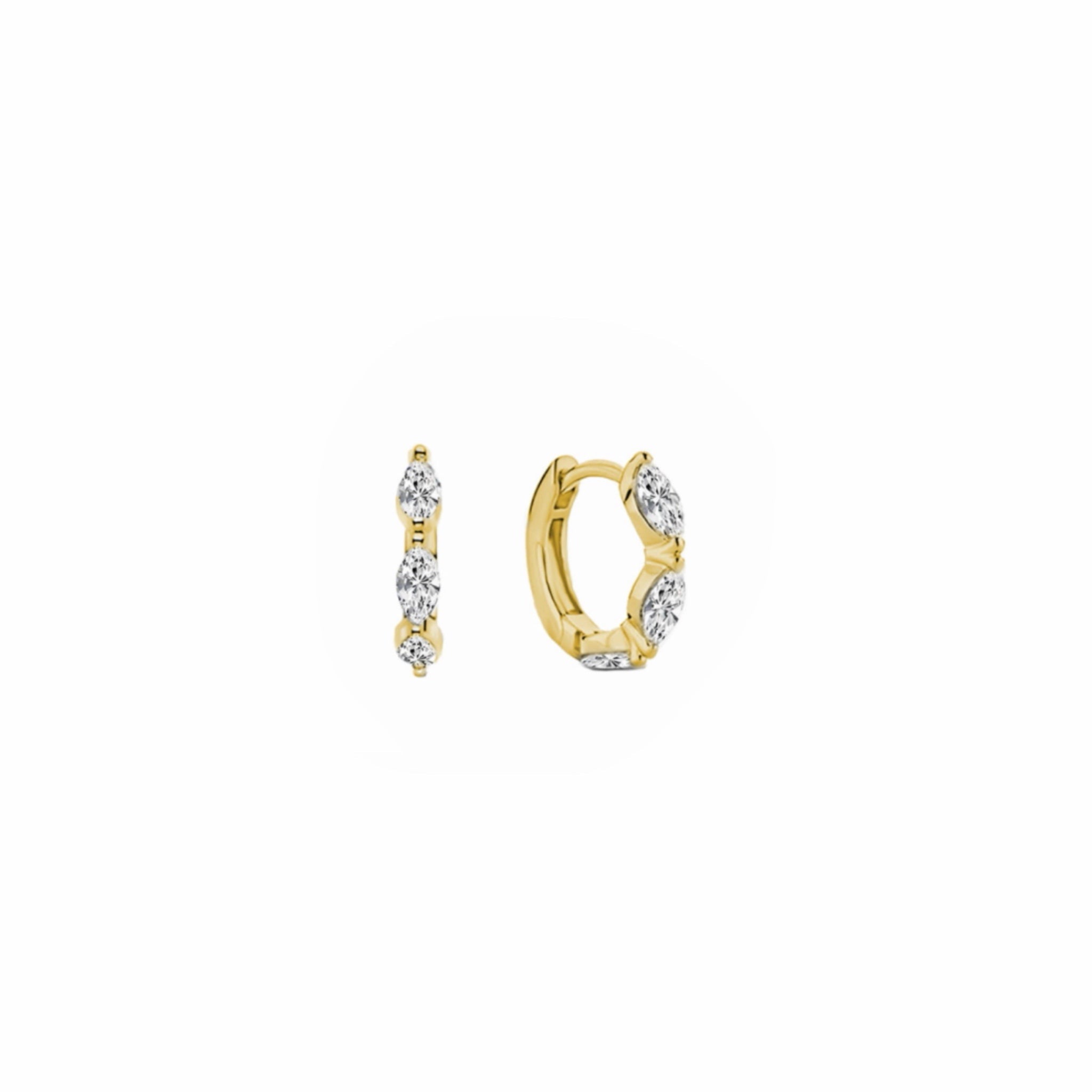 Aros con Tres Circonitas Marquese - Piedra de Toque