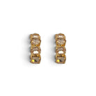 Aros Cristal Ovalado Champagne - Piedra de Toque