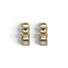Aros Cristal Rectangular Cristal Oro - Piedra de Toque