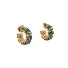 Aros Cristal Rectangular Diamante Negro - Piedra de Toque