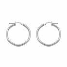 Aros Hexagonales Grandes Plata - Piedra de Toque