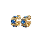 Aros Imperial Azul y Cristal - Piedra de Toque