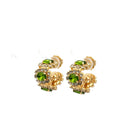 Aros Imperial Peridot y Cristal - Piedra de Toque