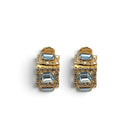 Aros Imperial Zafiro Claro y Cristal - Piedra de Toque