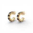 Aros Pequeños Diamante Negro - Piedra de Toque