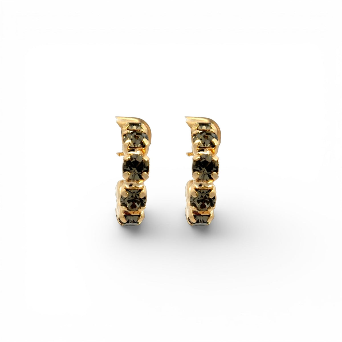 Aros Pequeños Diamante Negro - Piedra de Toque