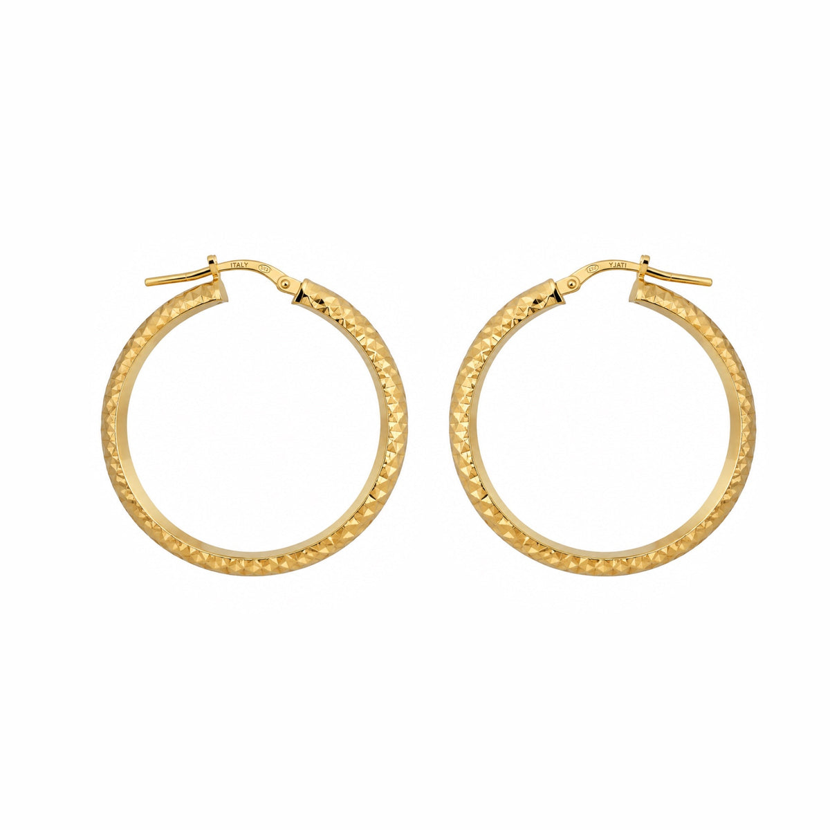 Aros Textura Diamantada Oro - Piedra de Toque