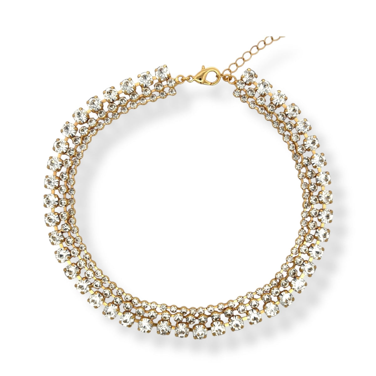 Choker Tres Hileras Dorado - Piedra de Toque