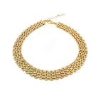 Collar Cadena Plana Dorada - Piedra de Toque