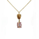 Collar Champagne y Amatista Clara - Piedra de Toque