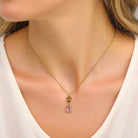 Collar Champagne y Amatista Clara - Piedra de Toque