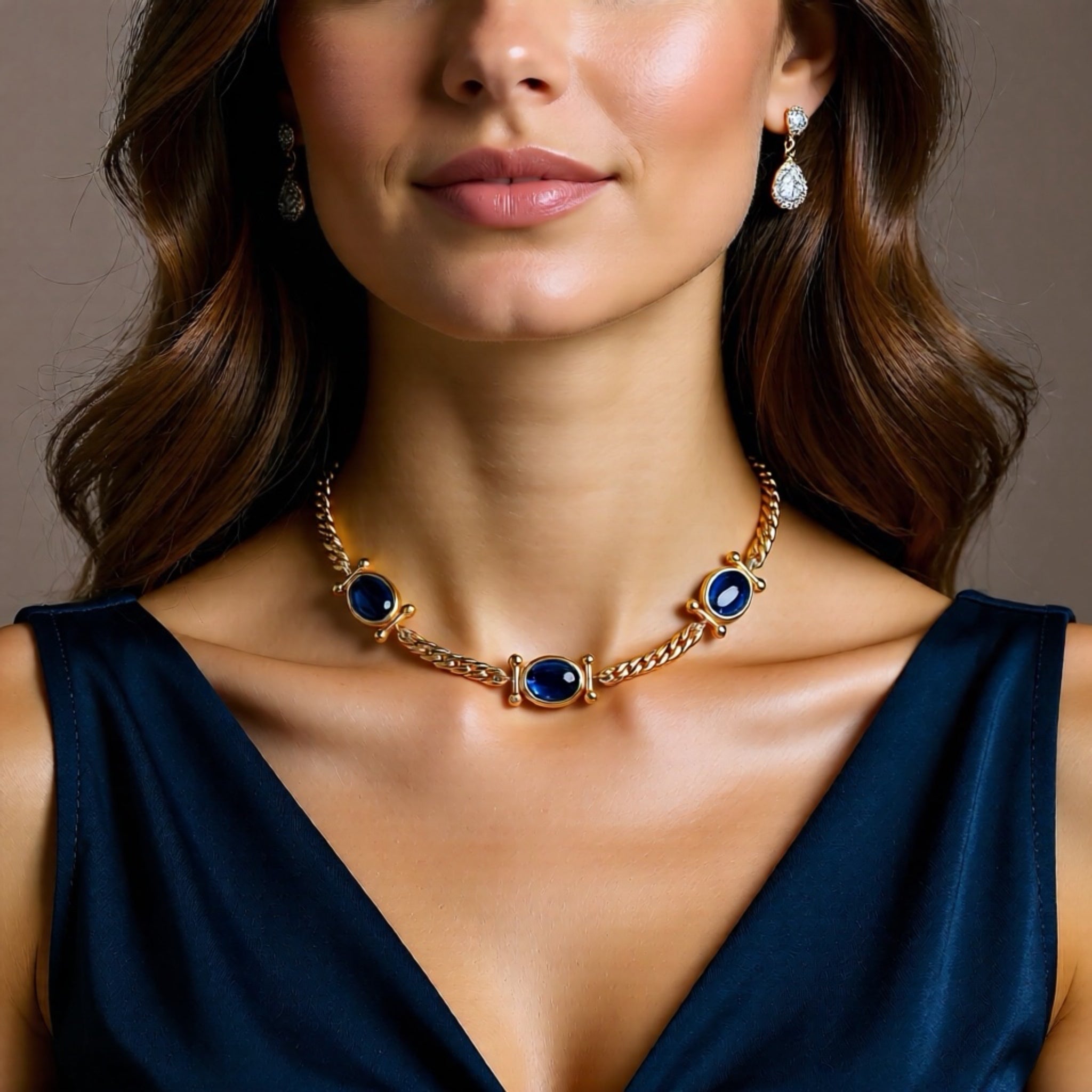 Collar Clásico Lapislázuli - Piedra de Toque