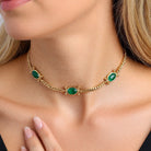 Collar Clásico Verde Malaquita - Piedra de Toque