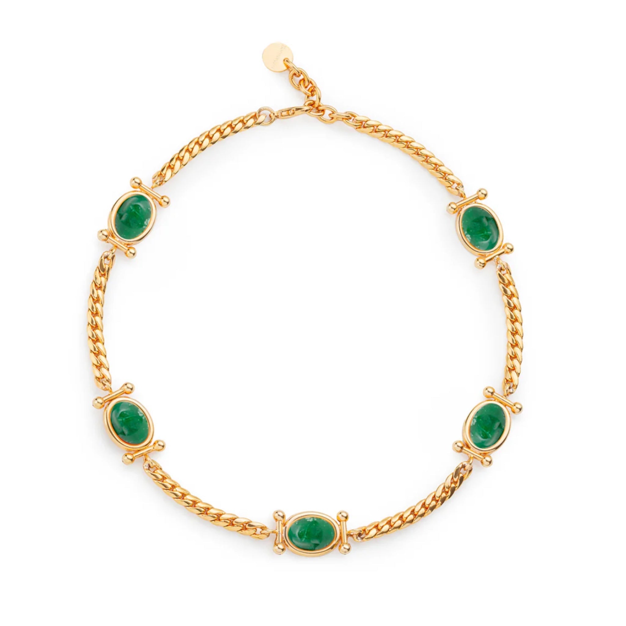 Collar Clásico Verde Malaquita - Piedra de Toque