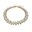 Collar Cristales Azul y Blanco - Piedra de Toque