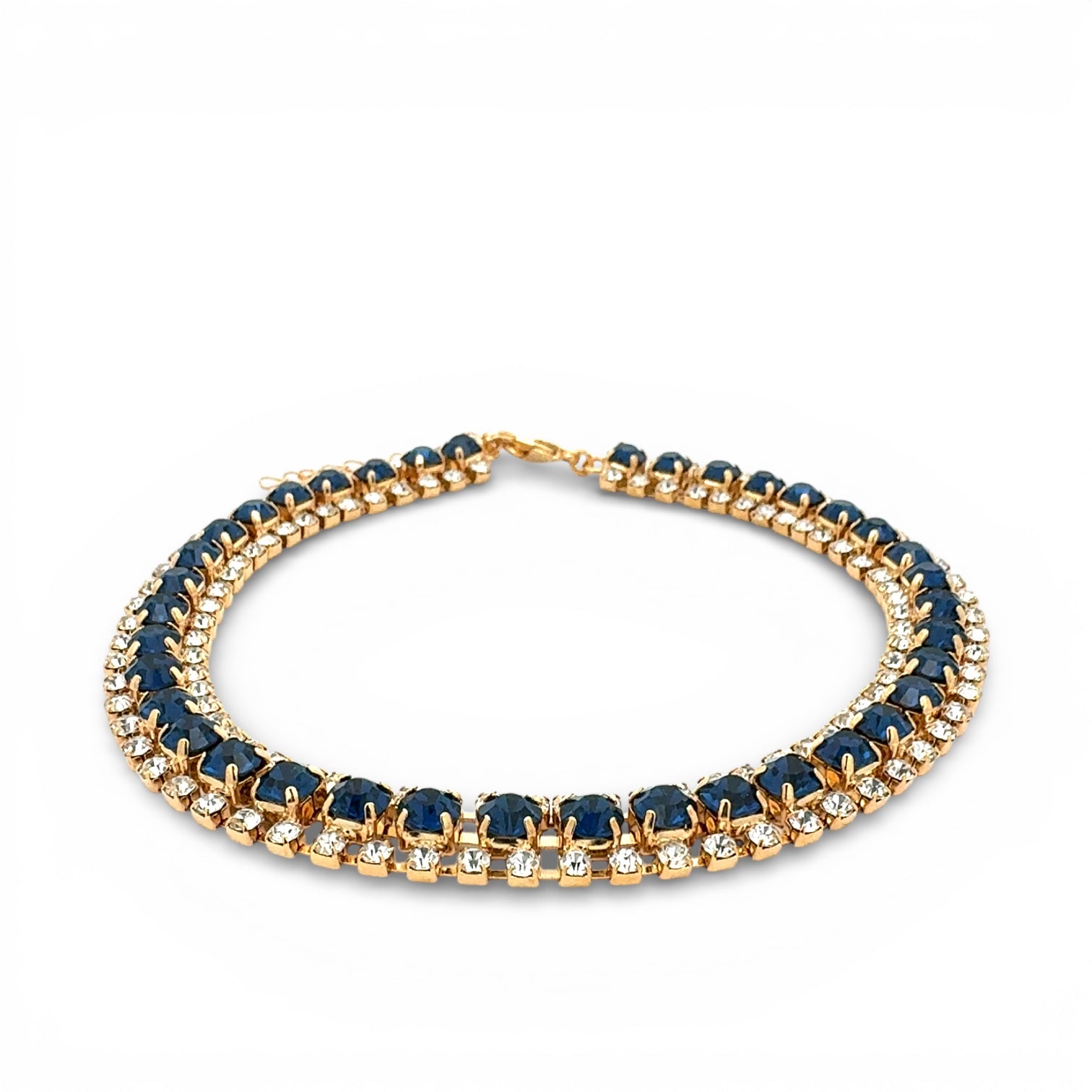 Collar Cristales Zafiro Oscuro - Piedra de Toque