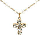 Collar Cruz Mediana Blanca - Piedra de Toque