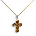 Collar Cruz Mediana Champagne - Piedra de Toque
